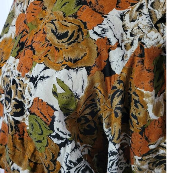 Caron Petite Chicago, 8 | Vintage 70s Floral Cowl Neck Flowy Dress - Picture 3 of 6